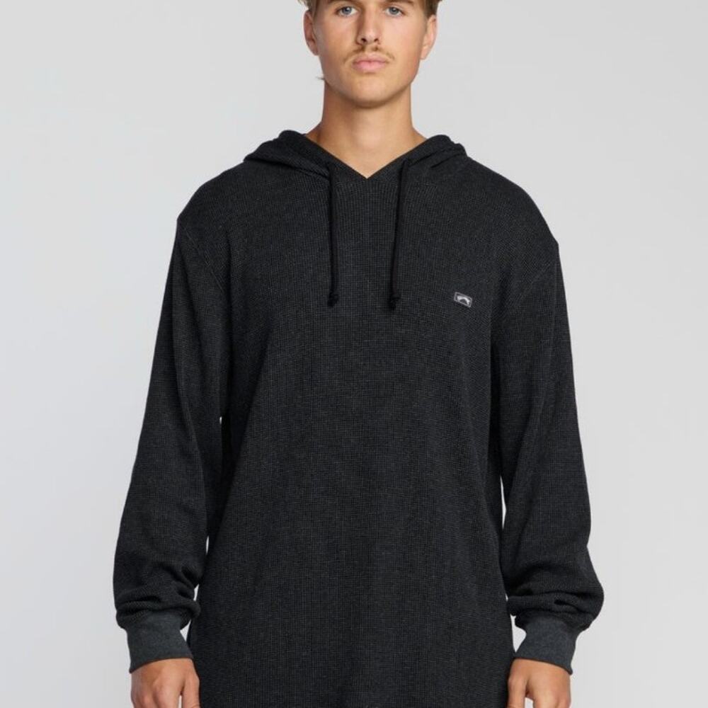 Billabong Keystone Thermal Pullover Hoodie in a dark grey size small Men's